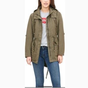 Levi's Women's Lightweight Fishtail Hooded Anorak Jacket - Khaki/Army Green - S
